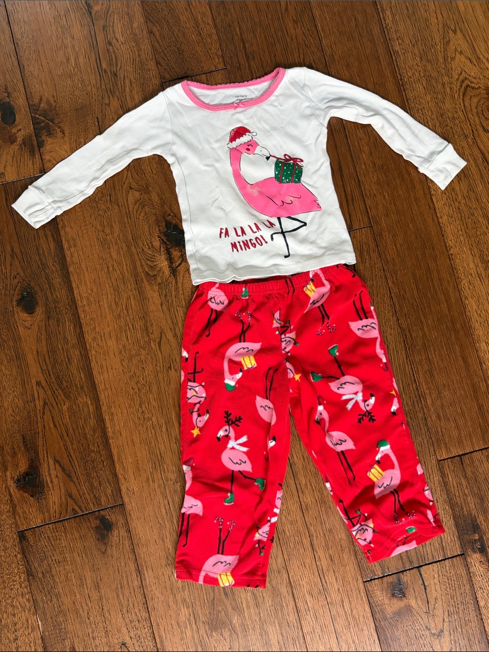 3 for $12 💚 Flamingo Christmas Pajama Set